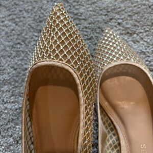 Sincerely Jules Gold Mesh Flats